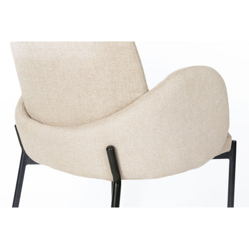 Housecraft Living Tjarda Eetkamerstoelen met armleuning Taupe - Set van 2 - vtwonen shop