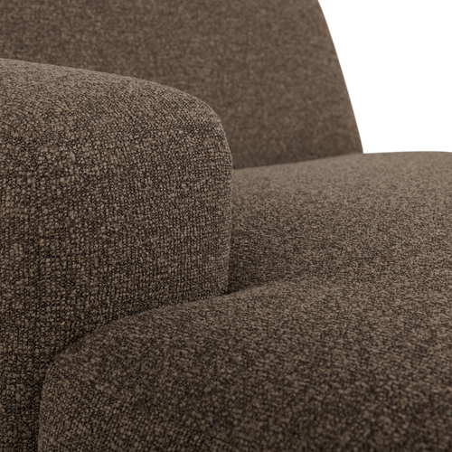 WOOOD chaise longue bank links Mojo Base - Bouclé - Bruin - 74x112x162