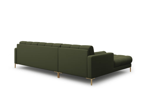 Cosmopolitan Design linker hoekbank Bali 5-zits, structurele stof, groente - 185x293x75cm