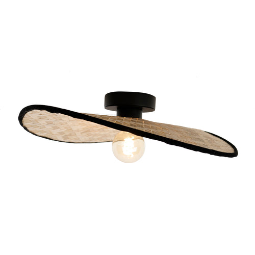 EGLO plafondlamp Marywell - e27 - hout - zwart/bruin