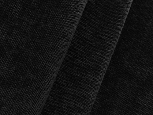 LaMiaSofa Poef Savona - chenille stof - zwart - 65x65x40