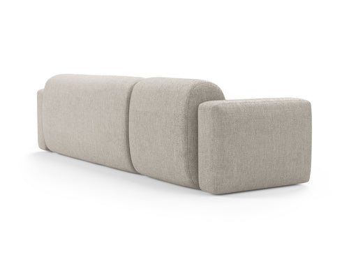 Cosmopolitan Design Modulaire hoekbank rechts Strino 3-zits, structurele stof beige - 136x308x78cm