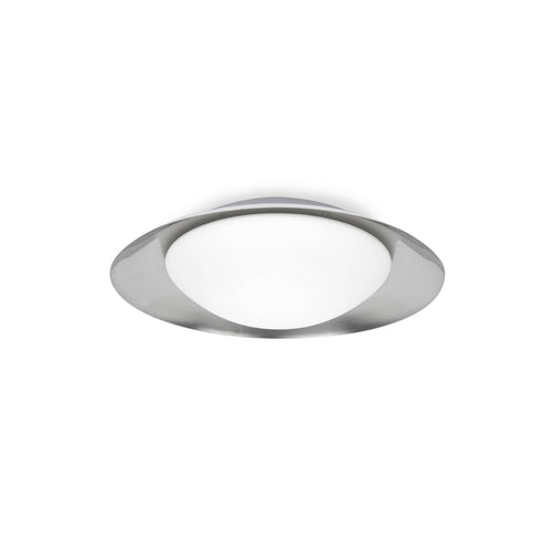 Faro Side - LED Indoor Medium Flush Wandlamp Wit, Nikkel