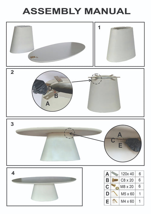 Giga Meubel Eettafel Cleo - Ovaal Beige - Eco Composiet - 200cm - vtwonen shop