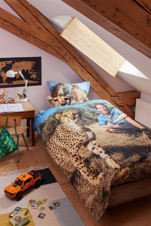 FREEK VONK dekbedovertrek Safari Survival - 140x200 cm - zand - vtwonen shop