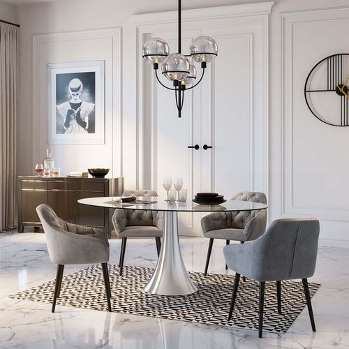 Kare Design Eettafel Grande Possibilita 180x120cm chroom en glas - vtwonen shop