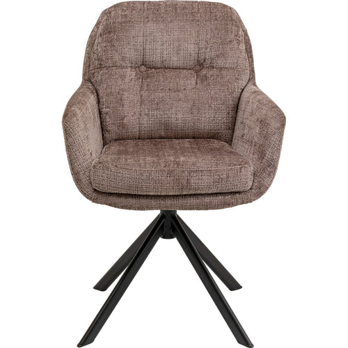 Kare Design Draaistoel met armleuningen Molly taupe