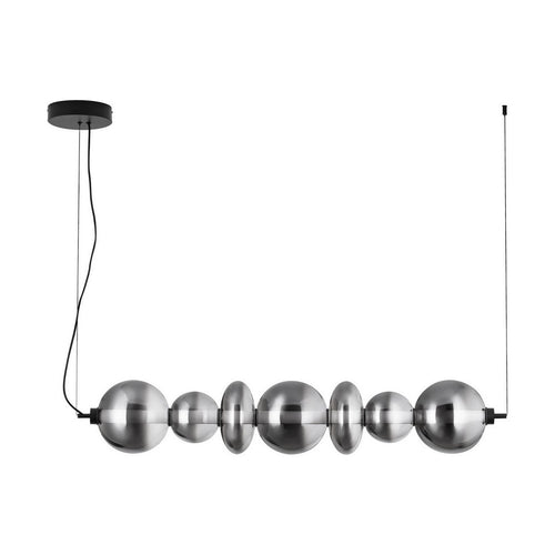 Nova Luce BALLY Hanglamp voor aan het plafond, matzwart of rookgrijs, Triac dimbare LED, 40W, 2800lm, 3000K
