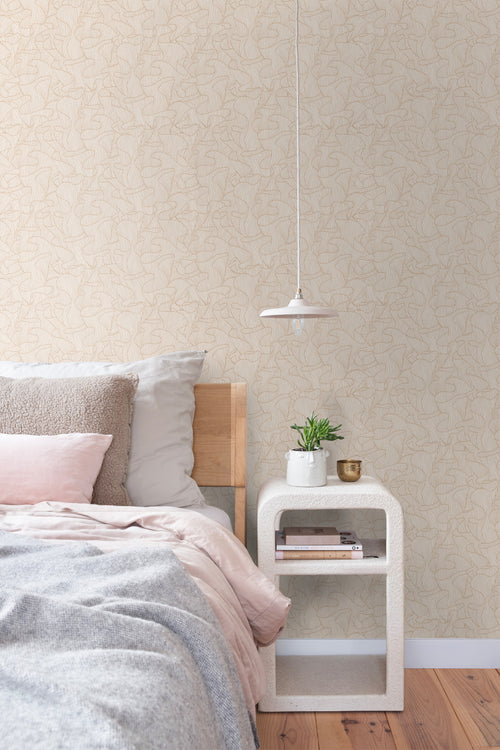 ESTAhome behang koraal zand beige en licht terracotta - 50 x 900 cm - 139500