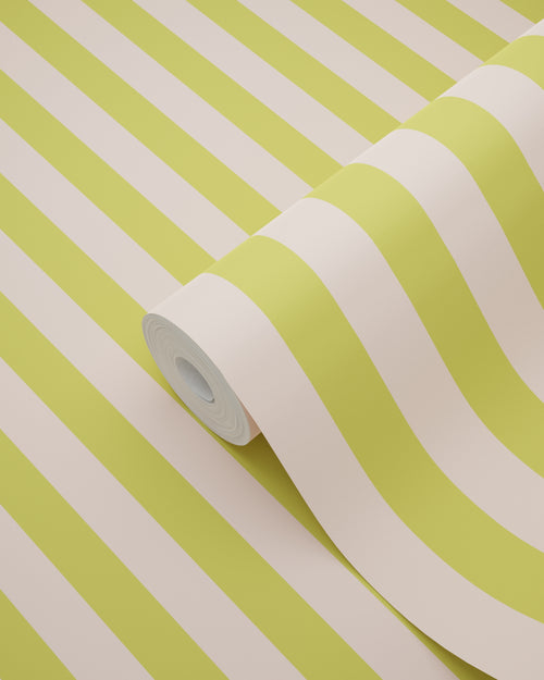 ESTAhome behang strepen geel en groen - 50 x 900 cm - 131569 - vtwonen shop