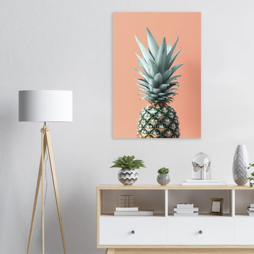 Artfulprints  Fruits - The pineapple portrait   poster A4 21x29.7 cm