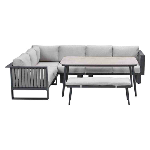 Garden Impressions lounge dining set Gabon - Lagan taupe - 6-delig