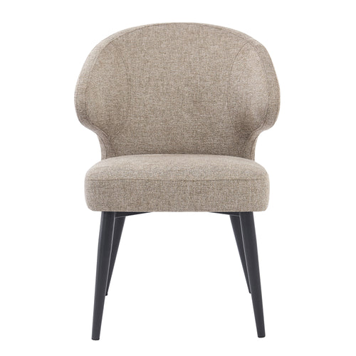 Livingfurn eetkamerstoel Donna - Velvet - beige - 2 stuks