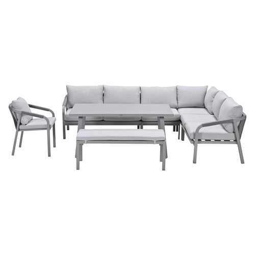 Garden Impressions lounge dining set Tarera taupe - 7-delig