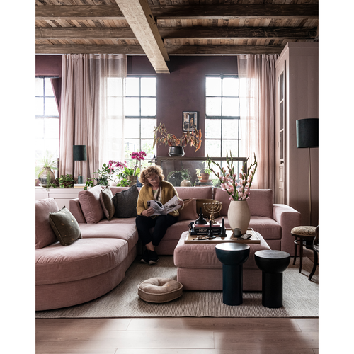 vtwonen 1-zits bank element met arm rechts Family - Polyester - Roze - 85x115x98 - vtwonen shop