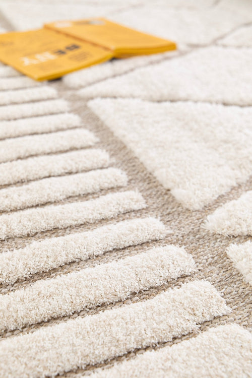 AFK Living vloerkleed  Alba - reliëfeffect - beige - 200 x 290 cm - vtwonen shop