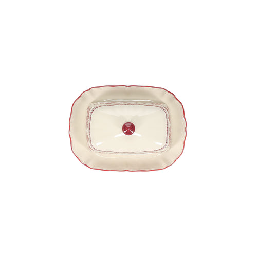 S|P Collection - Boterpot 20x14,5xH8,5cm burgundy Cyril