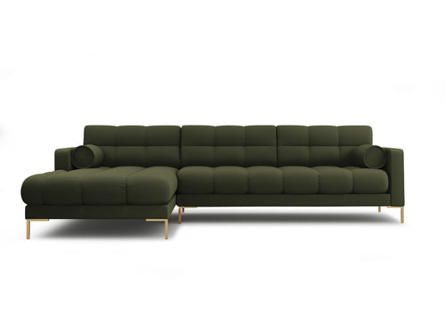 Cosmopolitan Design linker hoekbank Bali 5-zits, structurele stof, groente - 185x293x75cm