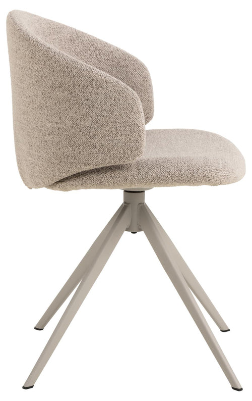 Rebellenclub Eetkamerstoel Malawi - Beige met beige frame