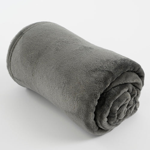 In The Mood Collection Famke Fleece Plaid - L180 x B130 cm - Antraciet