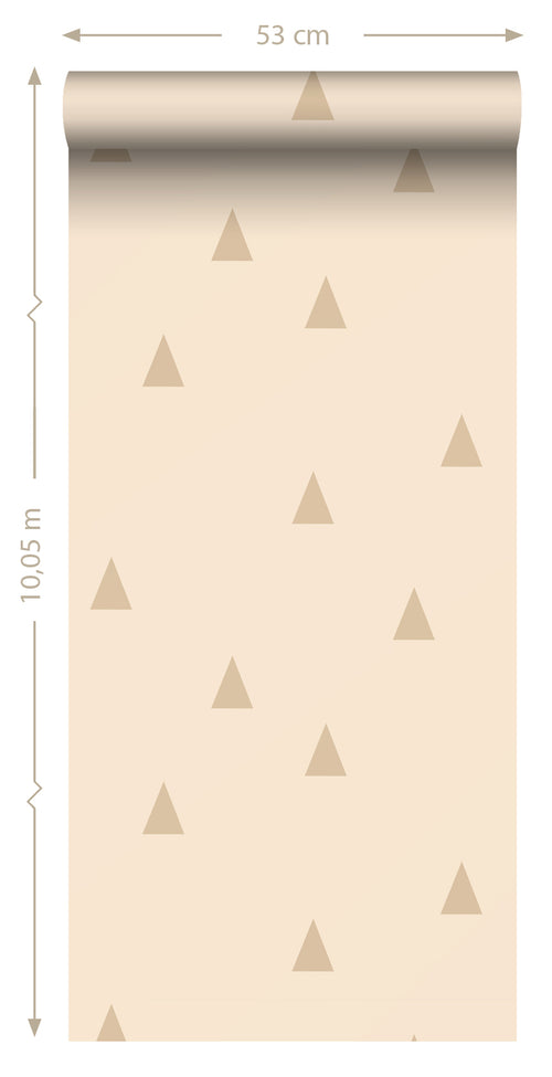 ESTAhome behang grafische driehoeken beige - 53 cm x 10.05 m - 139725 - vtwonen shop