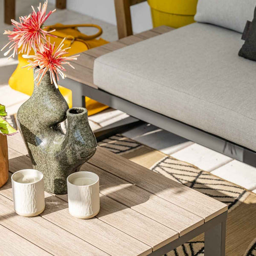 Garden Impressions loungeset Diego 4-delig - donker grijs - valley sand