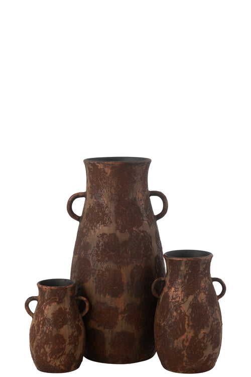 J-Line vaas Amphore terra - keramiek - bruin - large - 70 cm hoog - vtwonen shop