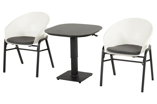 Hartman Tuinstoel Tubb - Wit - Zithoogte 46cm - Set Van 2 - vtwonen shop