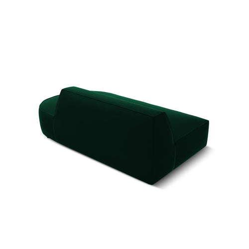Cosmopolitan Design - Rechte modulaire bank Siena 2-zits, flueel flessengroen - 93x181x69cm