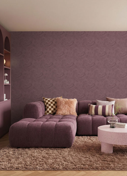ESTAhome behang bloemmotief mauve paars - 0.53 x 10.05 m - 131856