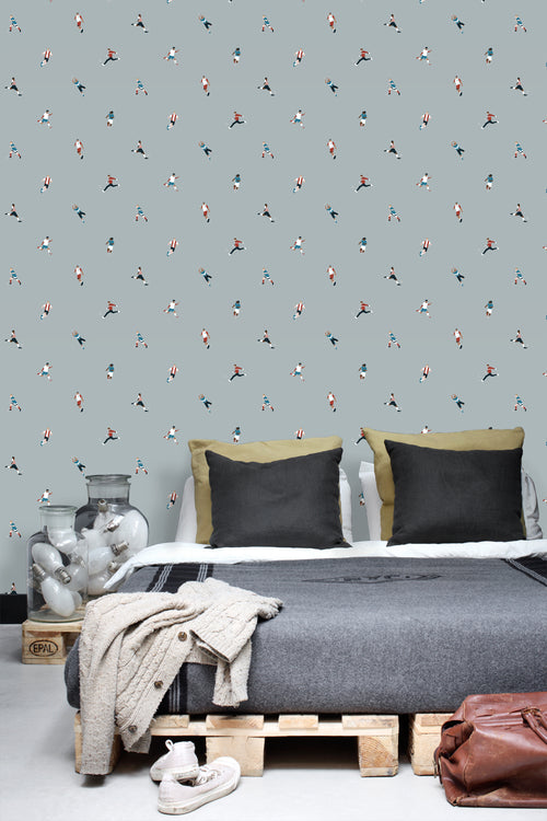 ESTAhome behang voetbalspelers lichtblauw - 50 x 900 cm - 131280 - vtwonen shop