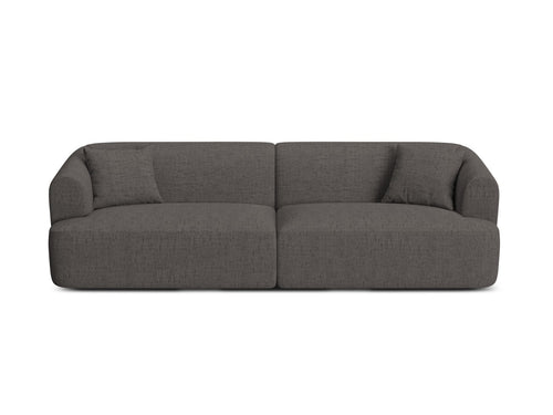Cosmopolitan Design Modulaire bank Campi 4-zits, structurele stof grijs - 90x255x70cm