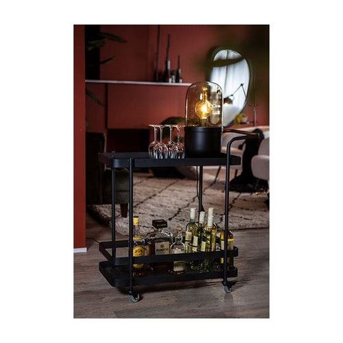 FurniLux Maverick Tafellamp Zwart -  Industrieel Design - 20x20x43cm - vtwonen shop