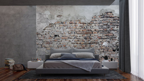 Sanders & Sanders fotobehang stenen muur grijs en bruin - 360 x 270 cm - 600526 - vtwonen shop