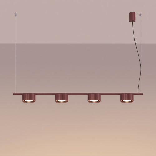 Sollux Lighting Kroonluchter OVIO 4 bordeaux Gx53 - 122x12x208cm