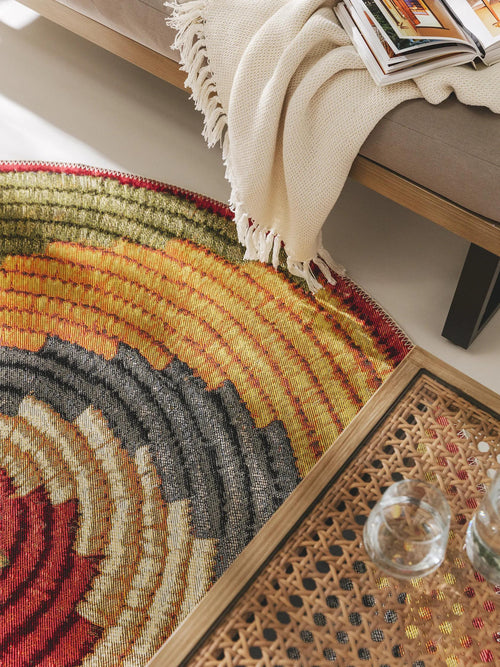 benuta binnen- en buitenkleed Kenya - veelkleurig - ø 160 cm