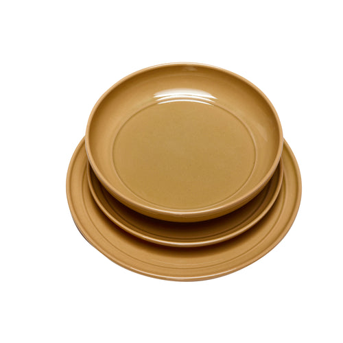 Hübsch lunchbord Amare - steenpoeder - ø23xh2cm - vtwonen shop