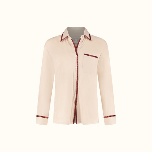 Coco & Cici - TENCEL Pyjama Set Shirt & Short Dames Powder Peach - XL