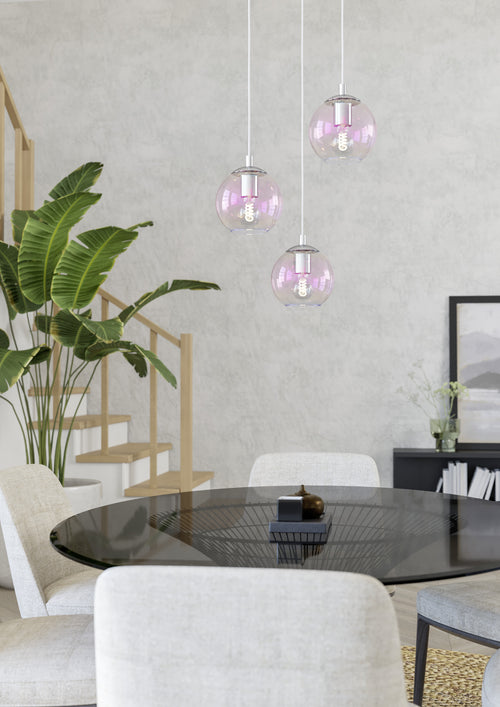 EGLO hanglamp Ariscani 2 - ø 42,5 cm - gekleurd glas - chroom