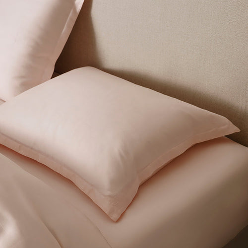 Coco & Cici - TENCEL Sateen Kussensloop Perzik Wit - 1 kussensloop 60x70 zonder volant