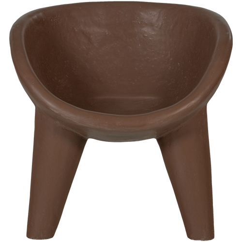 WOOOD loungestoel Orio - Polymeer - Rood/Bruin - 58x62x62