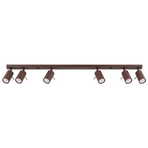 Sollux Lighting Plafondlamp RING 6L bruin - 118x6x16cm