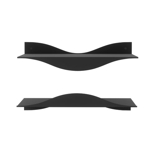Umbra wandplanken, set van 2, Surf - 30 x 46 x 8 cm - Zwart