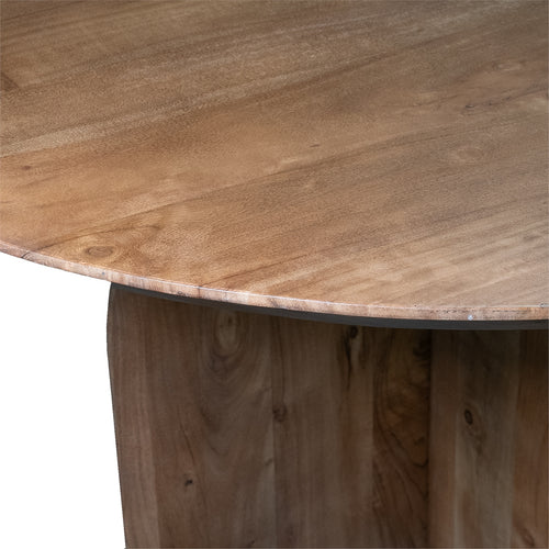 Giga Meubel Eettafel Danae - Rond - Acaciahout - 130cm - vtwonen shop