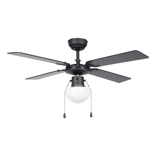 EGLO plafondlamp met ventilator Fortaleza - ac e27 - zwart/hout - vtwonen shop