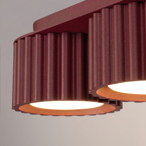 Sollux Lighting Plafondlamp AURA 3 bordeaux Gx53 - 32,5x10x8cm