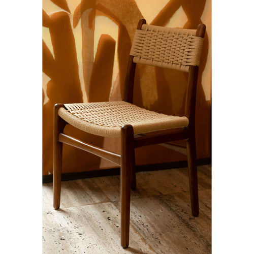 Dutchbone Cecile Eetkamerstoelen Hout in Walnoot kleur - Set van 2