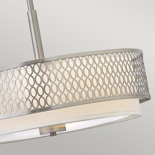 Jules Hinkley Fredrick Ramond 3-lichts hanglamp / Semi-flush geborsteld nikkel