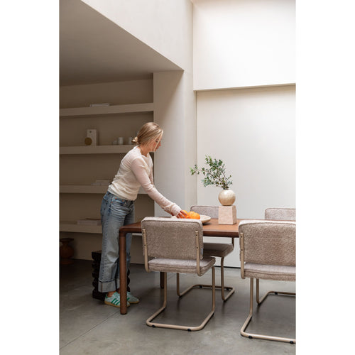 Zuiver Ridge Soft Eetkamerstoelen  Beige - Set van 2