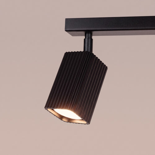 Sollux Lighting Plafondlamp RAYO 2 zwart - 30x6x16,5cm